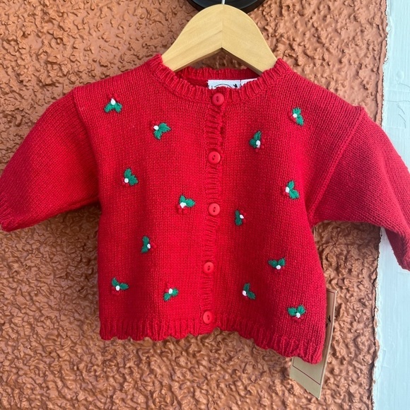 Good Lad Other - Vintage Christmas Baby Cardigan